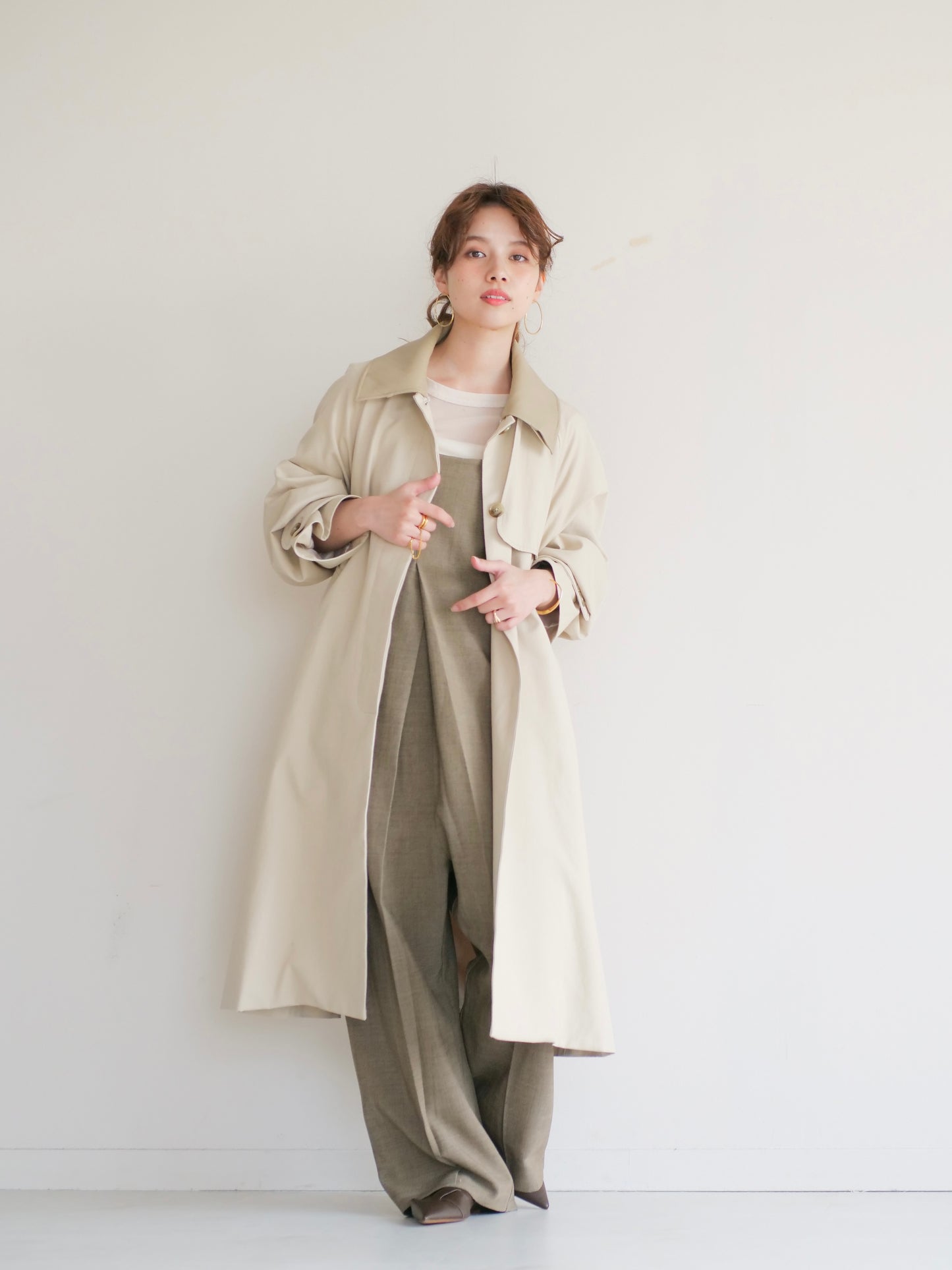 スウィッチカラースプリングコート