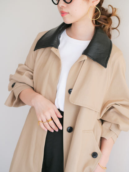 スウィッチカラースプリングコート