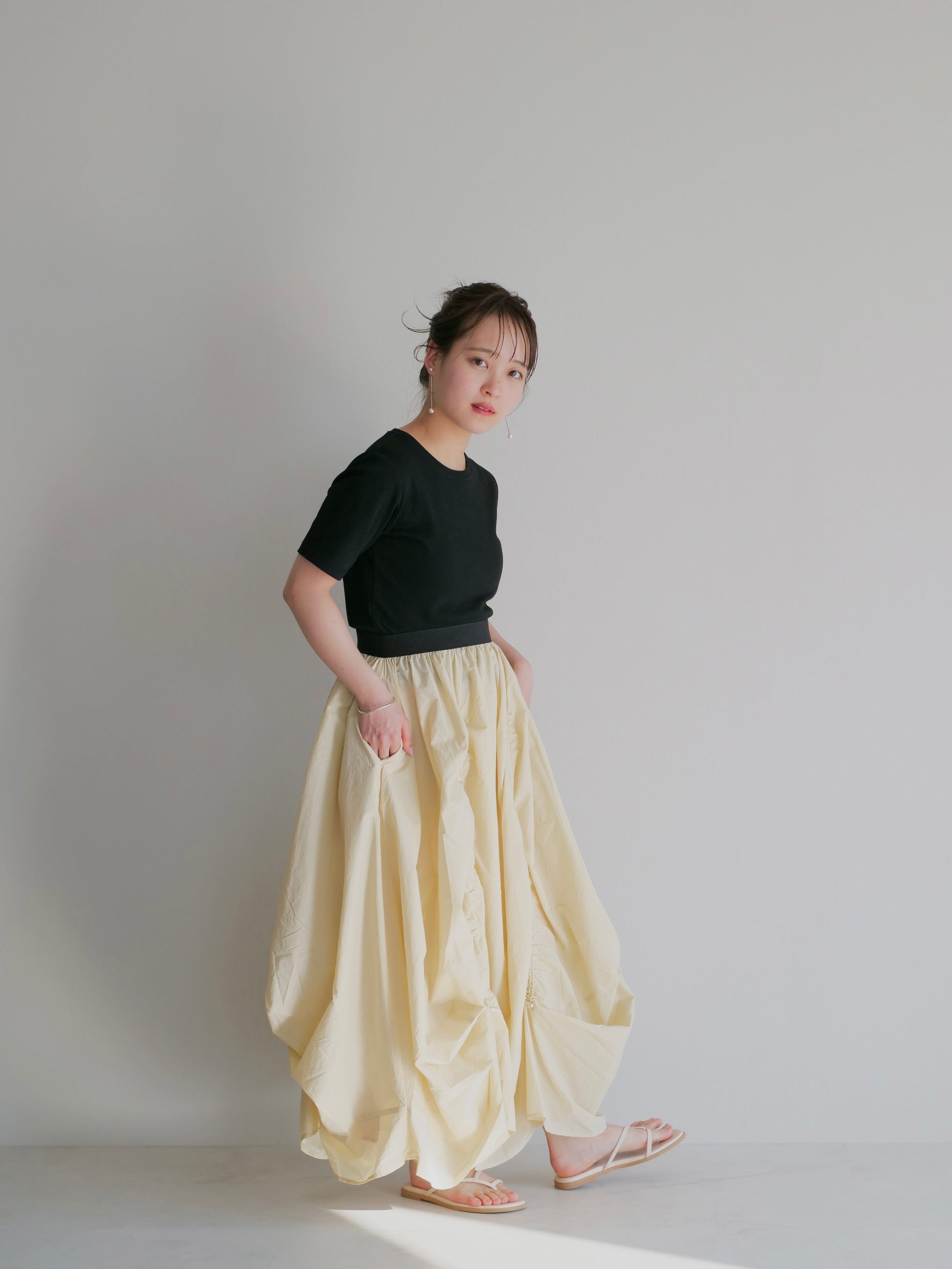 model:148cm (beige/short)