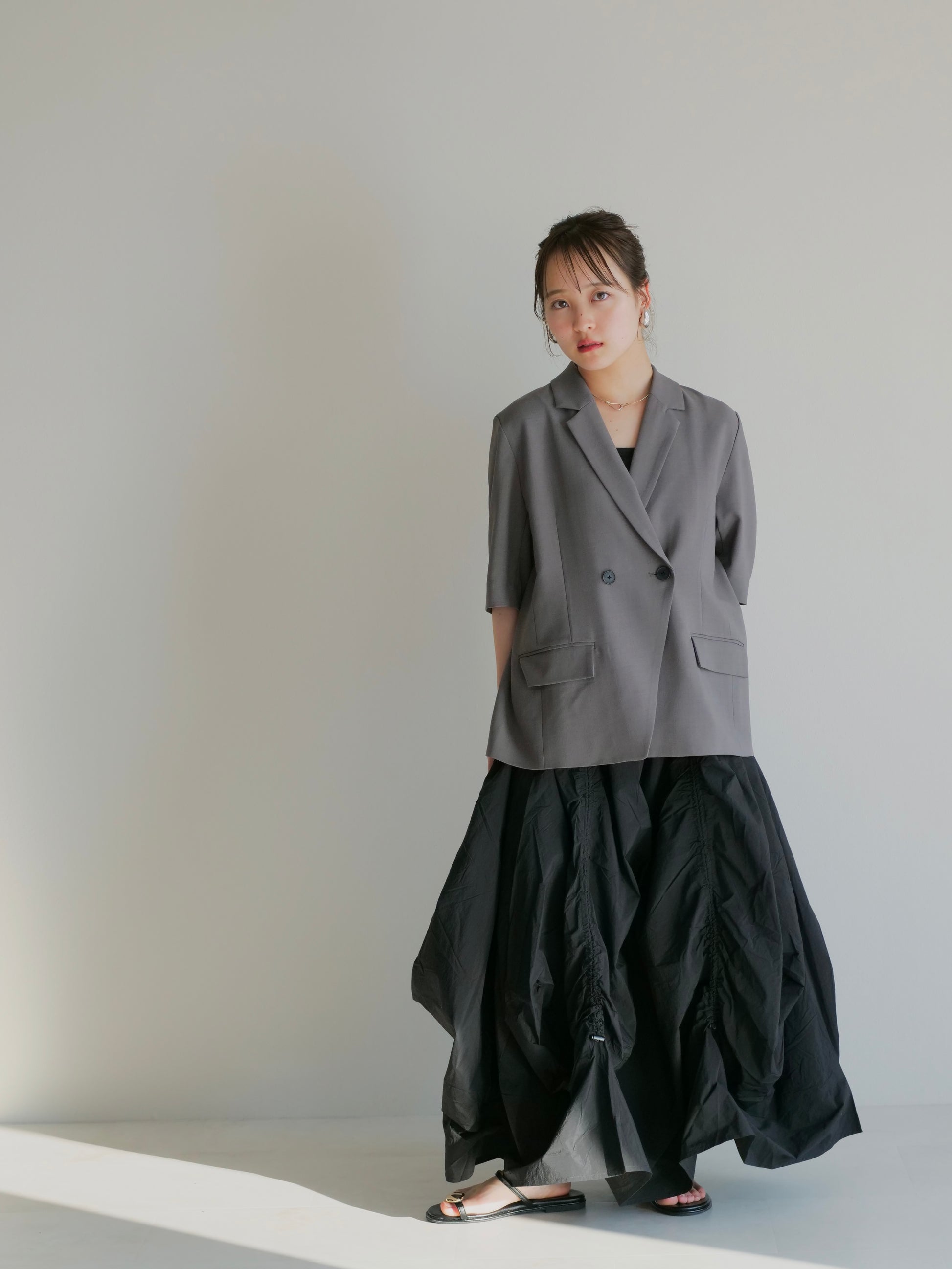 model:148cm (black/short)