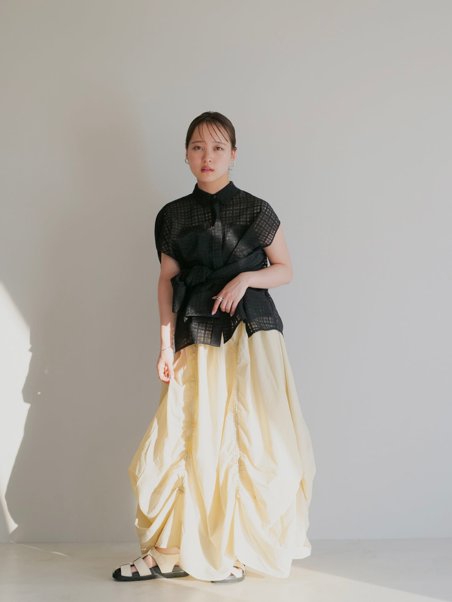 model:148cm (beige/short)
