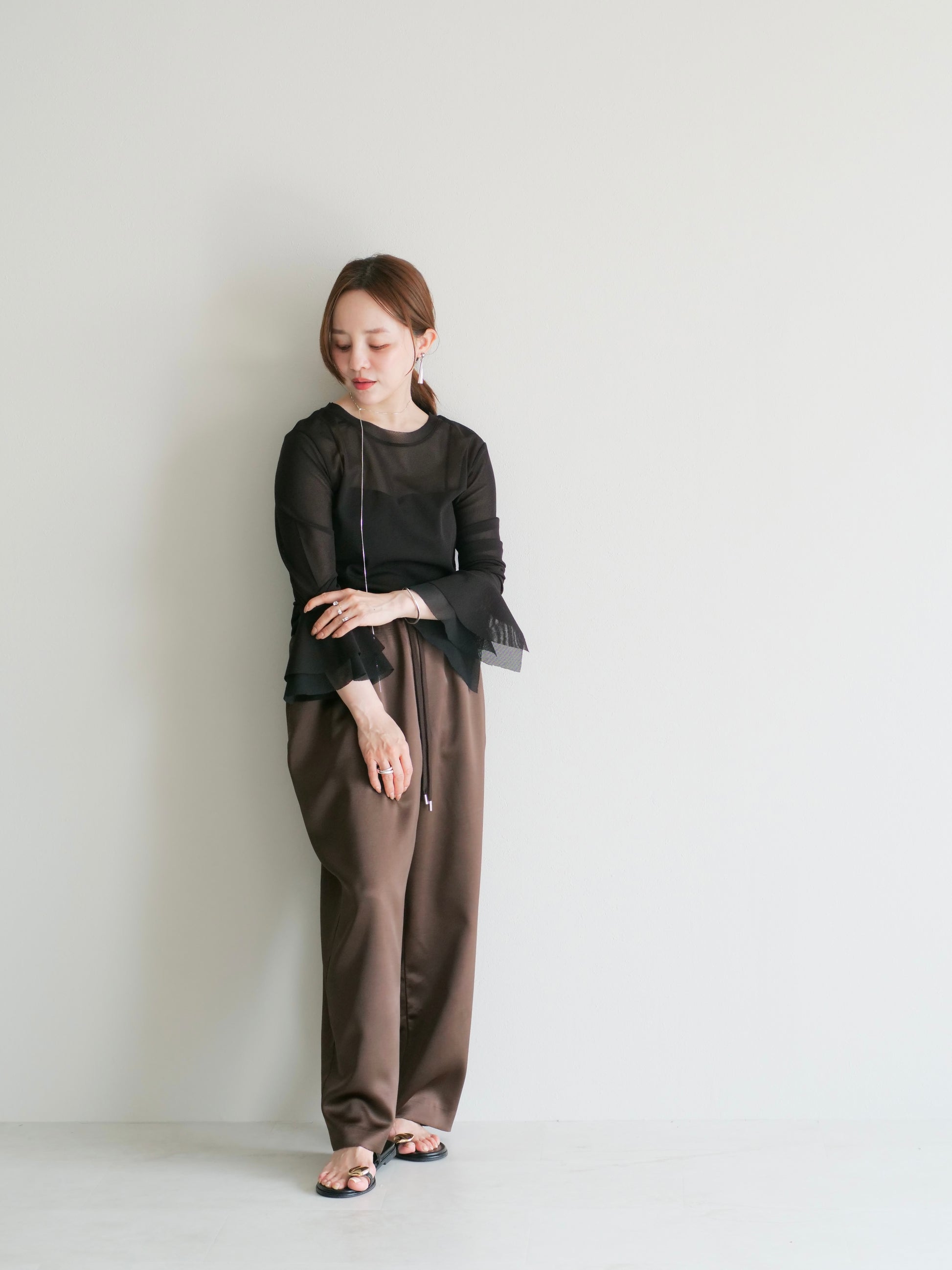 model:145cm (brown/short)