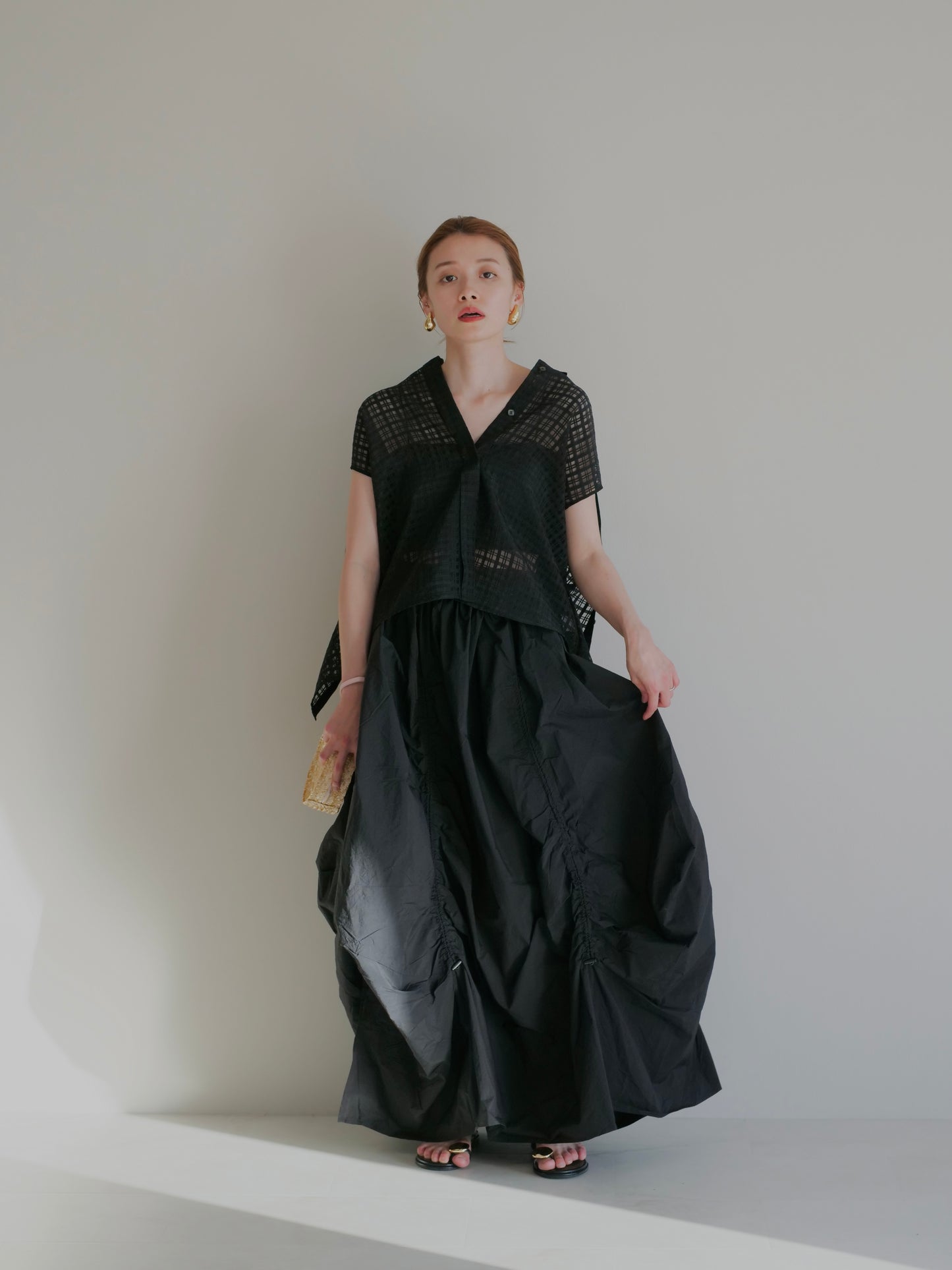 model:153cm (black/long)