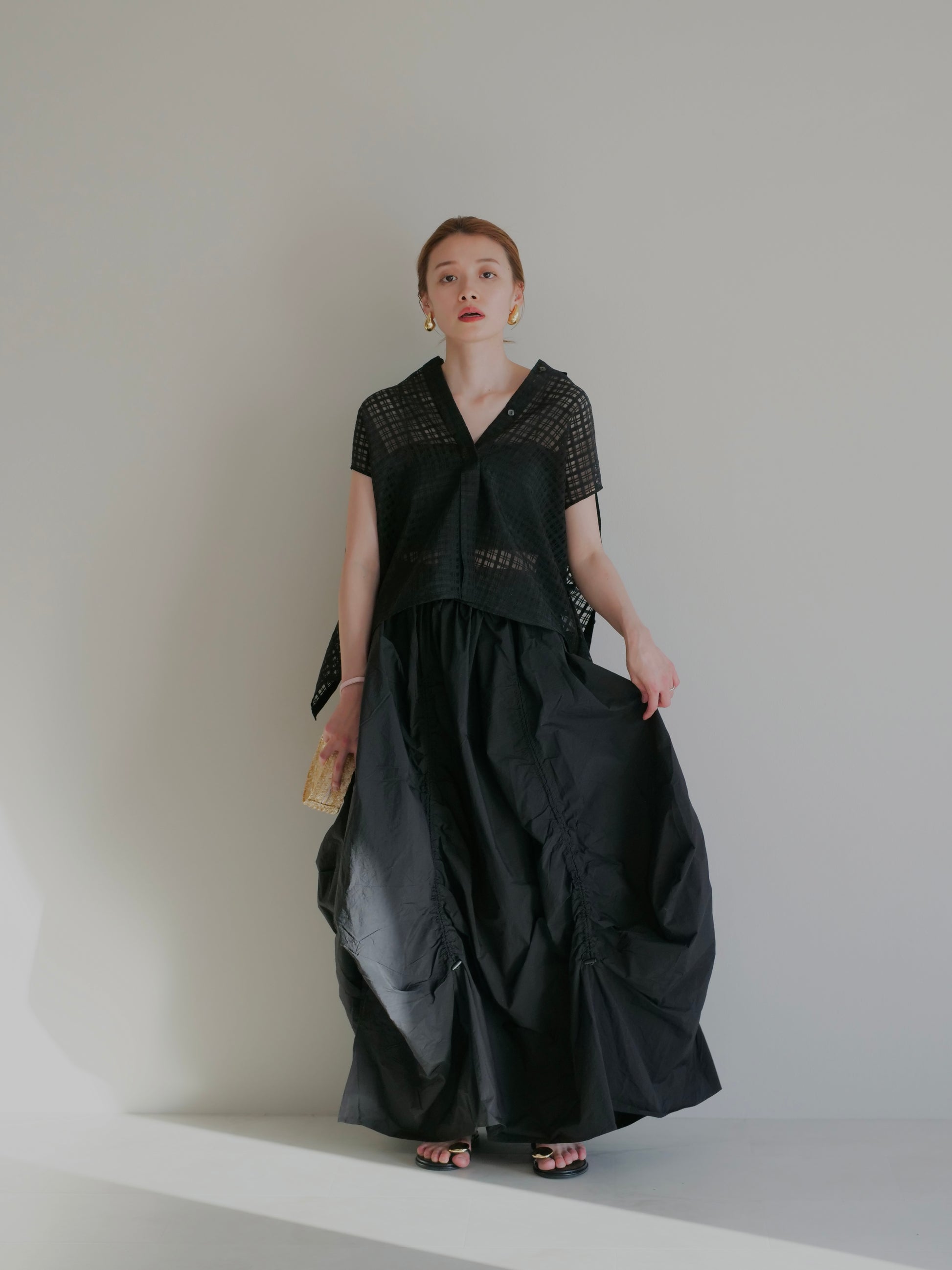model:153cm (black/long)