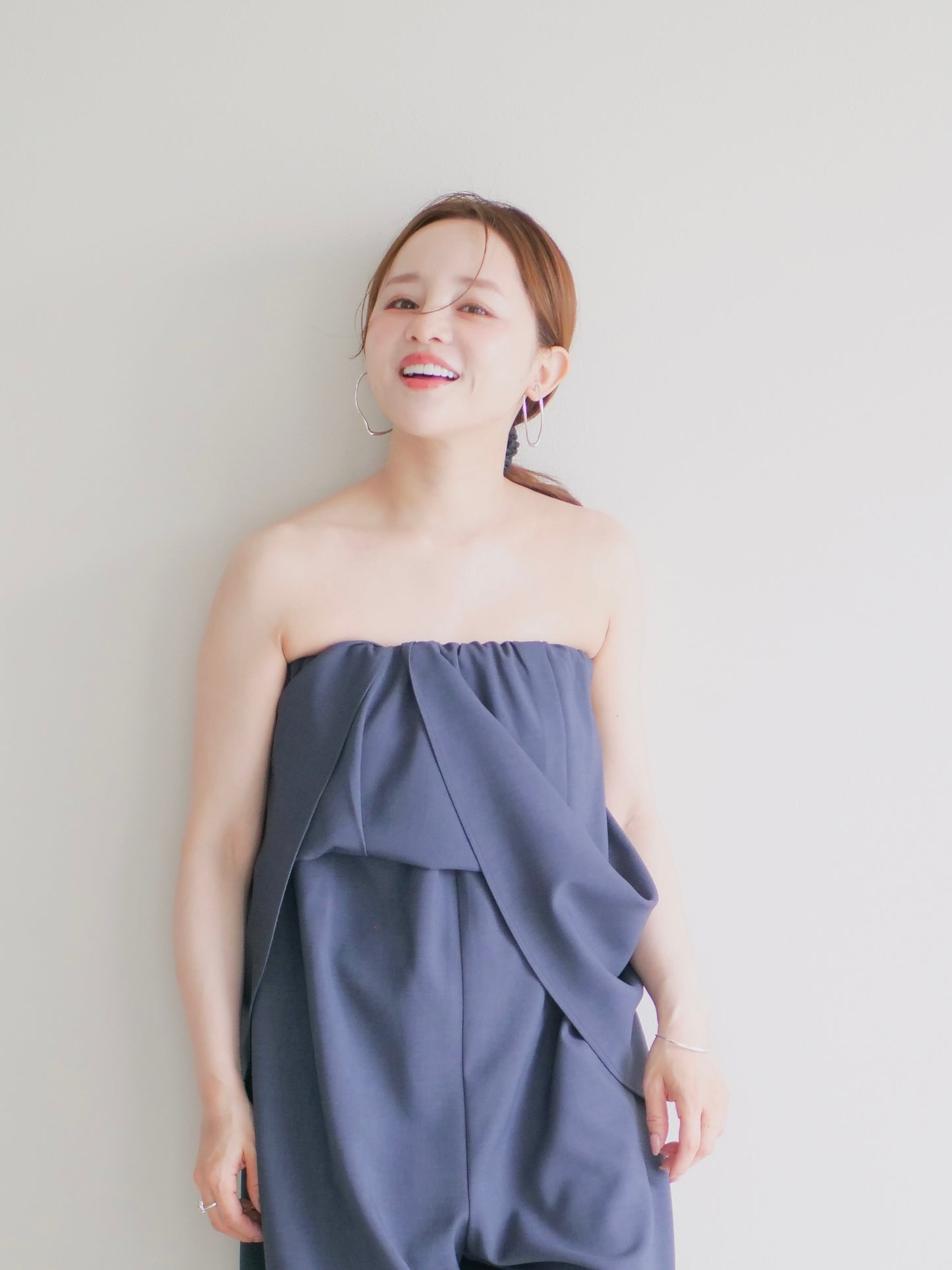 model:145cm (blue gray/short)