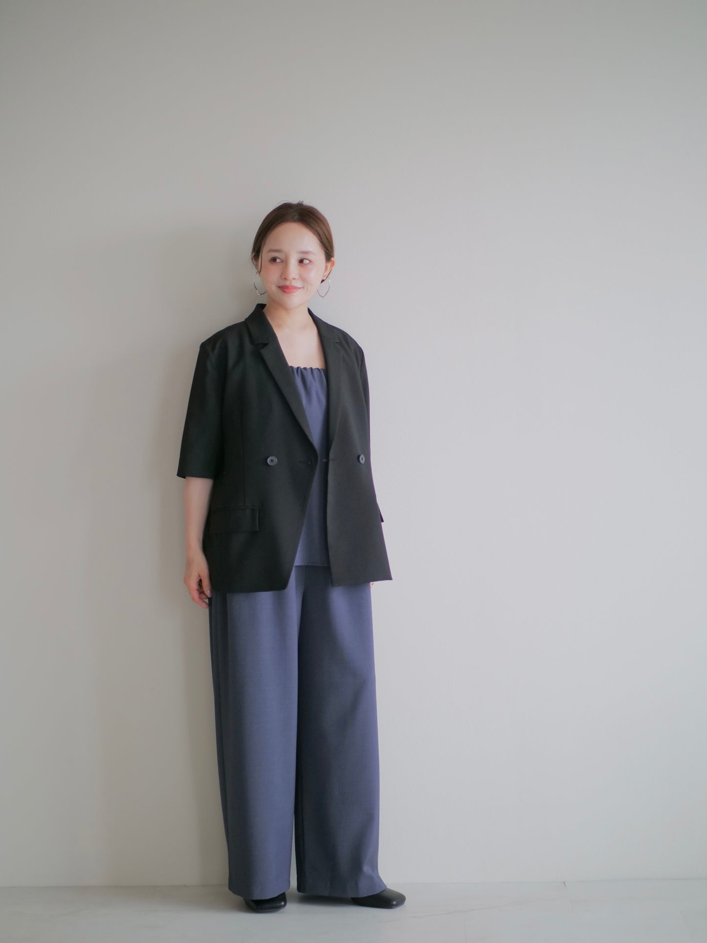 model:145cm (blue gray/short)