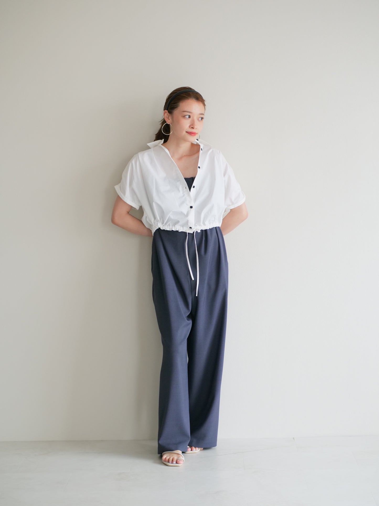 model:153cm (blue gray/long)