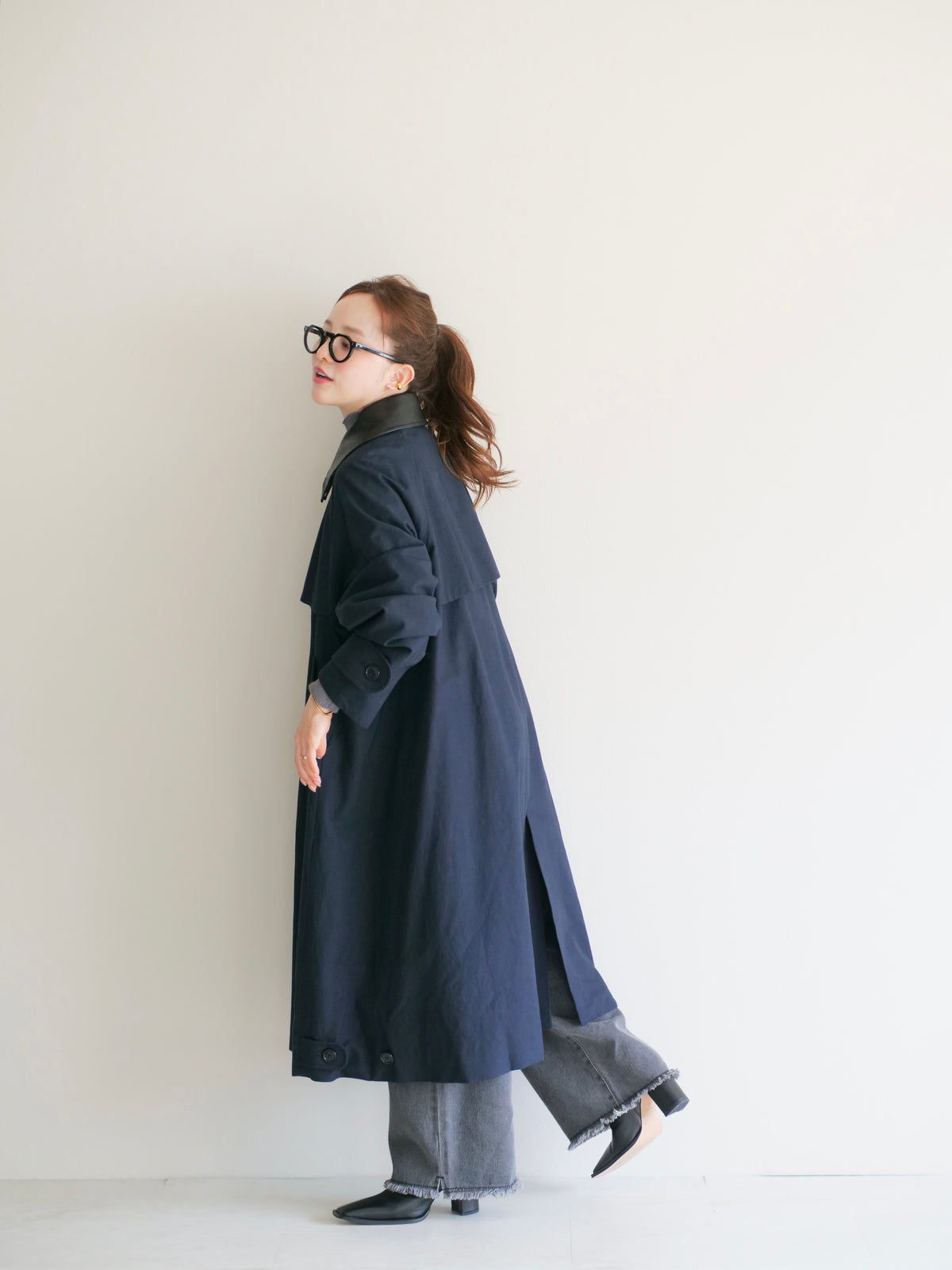 model:145cm (navy/FREE)