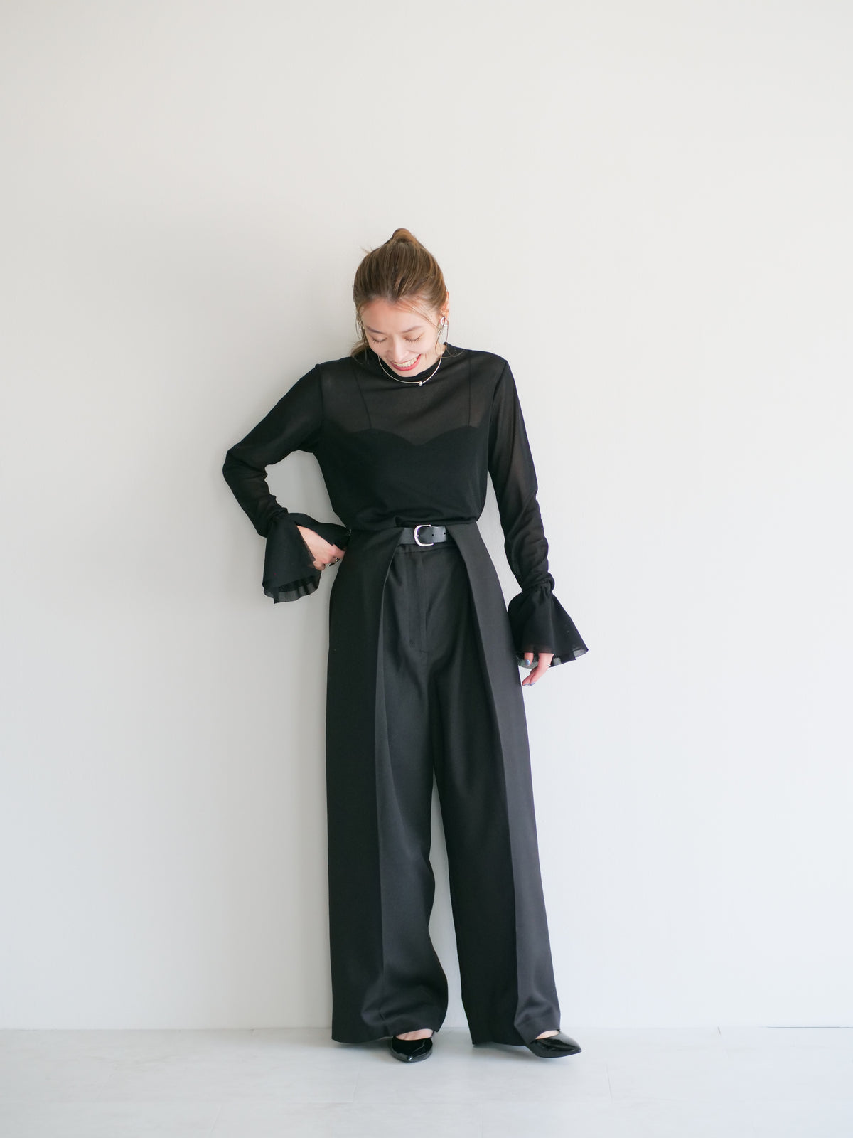 model:153cm (black/long)