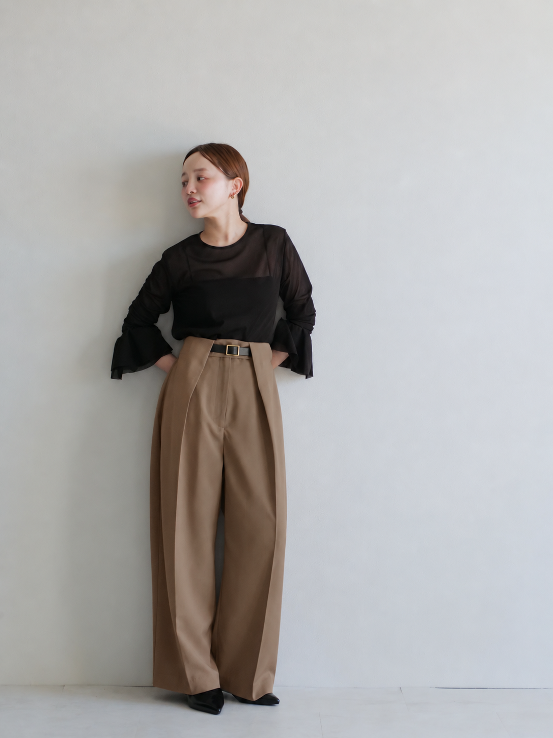 model:145cm (brown/short)