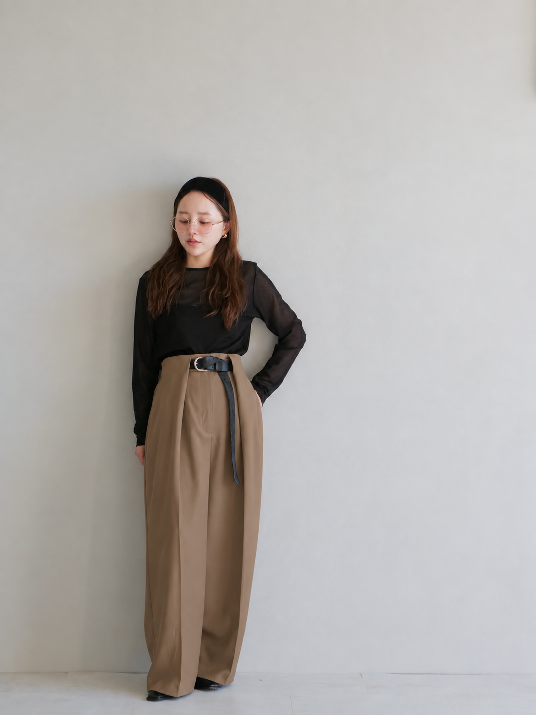 model:145cm (brown/short)