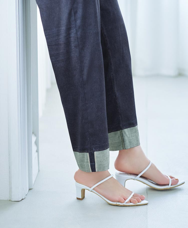 satin denim