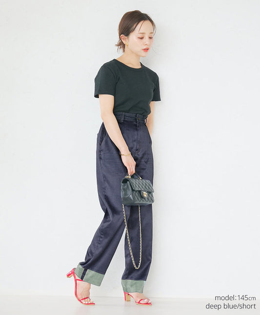 satin denim