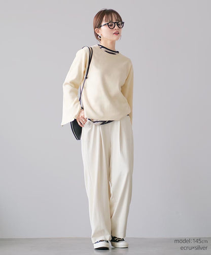 zip detail knit tops