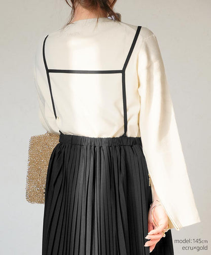 zip detail knit tops