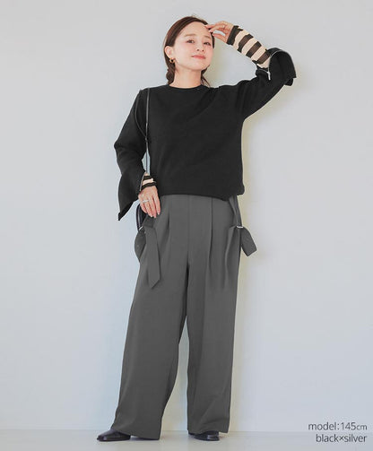zip detail knit tops