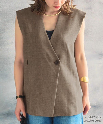 v neck gilet