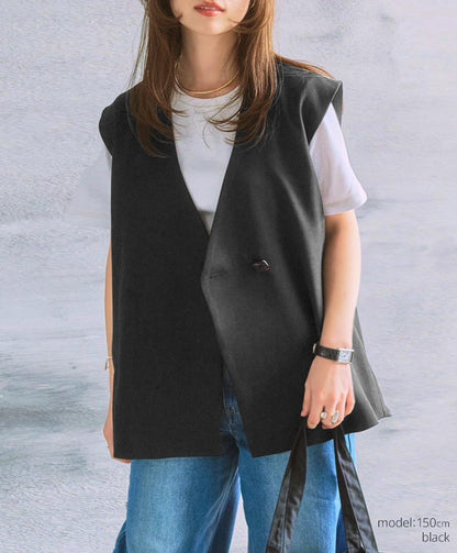 v neck gilet