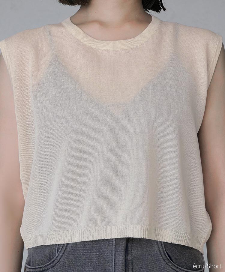 Sleeveless Sheer Knit　AK059