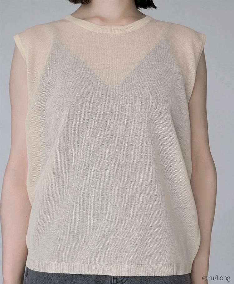 Sleeveless Sheer Knit　AK059