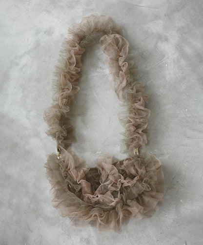 tulle half moon bag