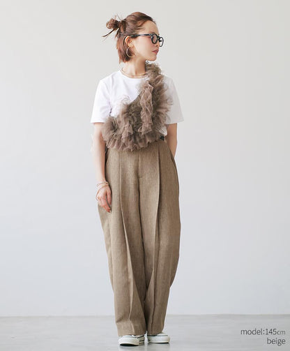 tulle half moon bag