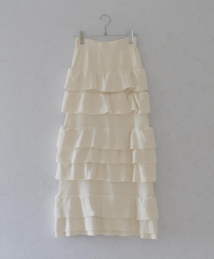 knit tiered skirt