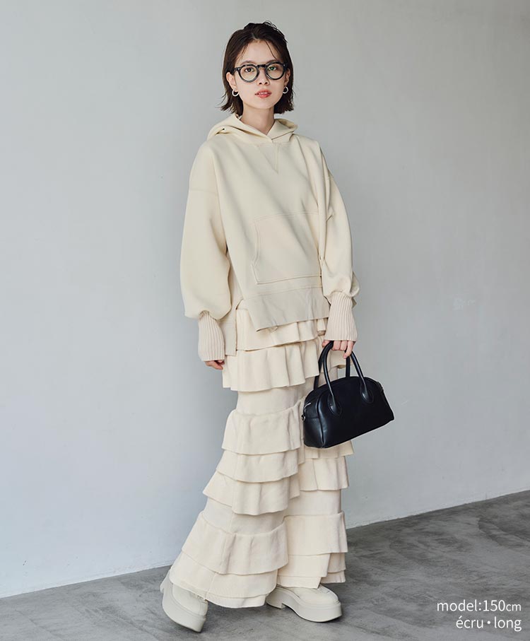 knit tiered skirt