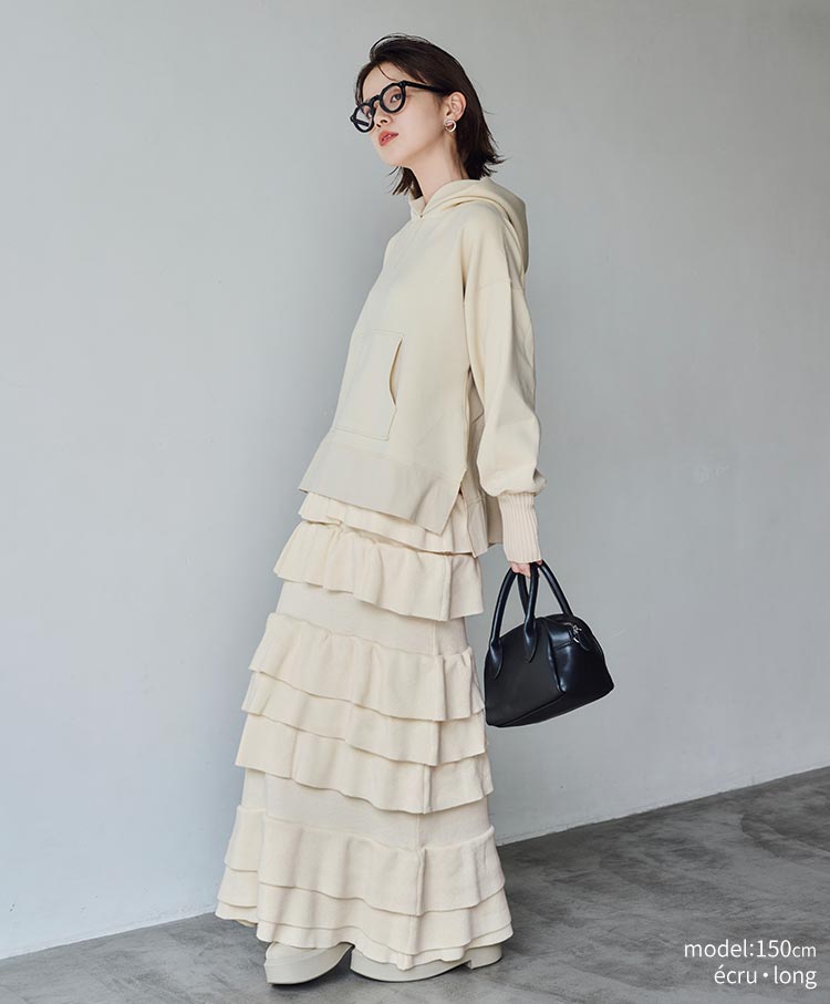 knit tiered skirt
