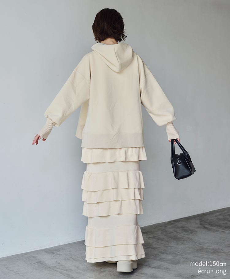 knit tiered skirt