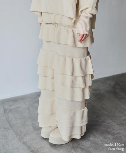 knit tiered skirt