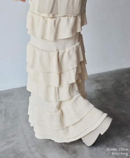 knit tiered skirt