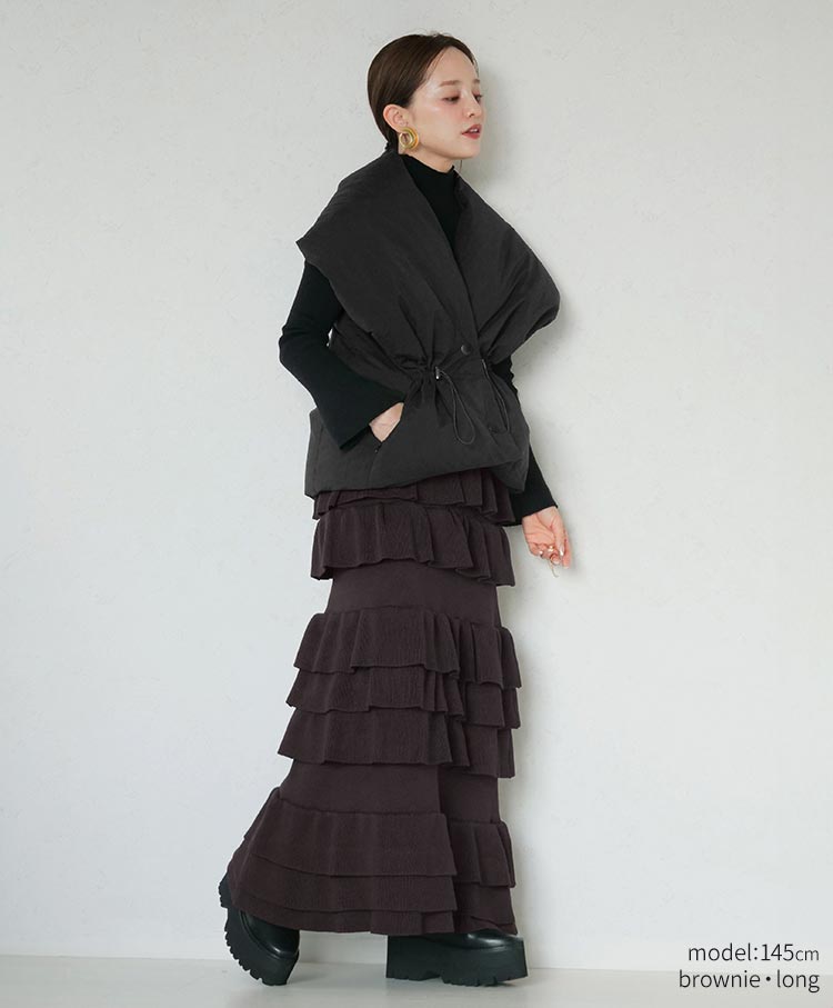 knit tiered skirt