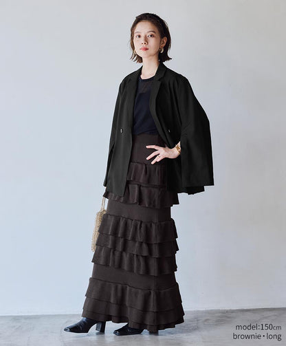 knit tiered skirt