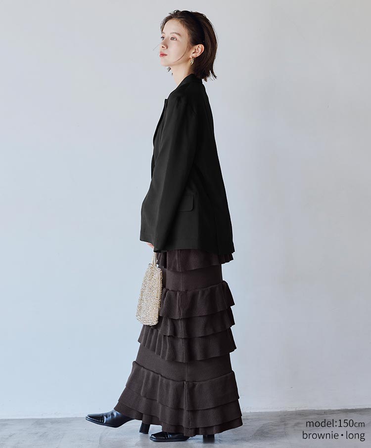 knit tiered skirt
