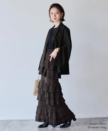 knit tiered skirt