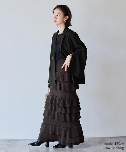 knit tiered skirt