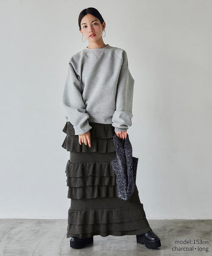 knit tiered skirt