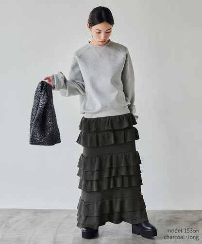 knit tiered skirt