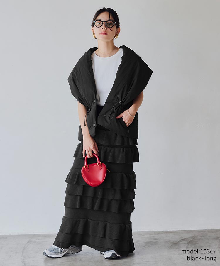 knit tiered skirt