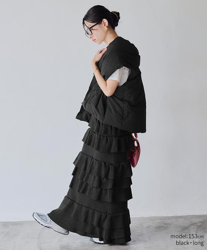 knit tiered skirt