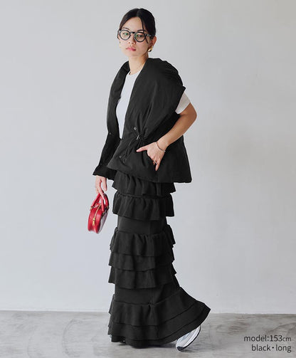 knit tiered skirt