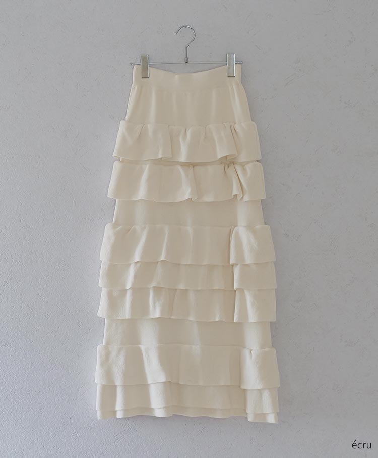 knit tiered skirt