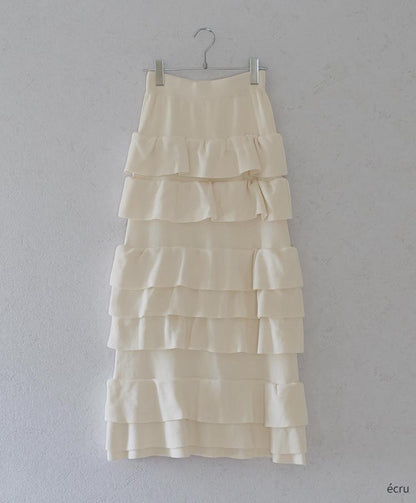 knit tiered skirt