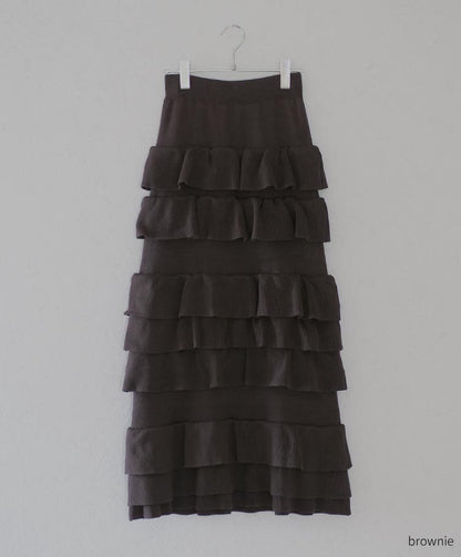knit tiered skirt