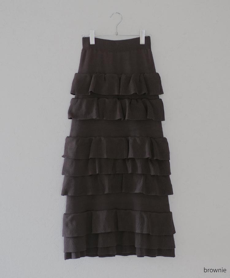 knit tiered skirt