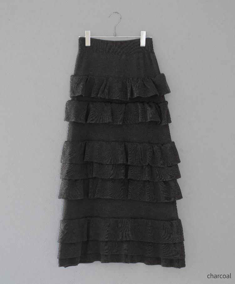 knit tiered skirt