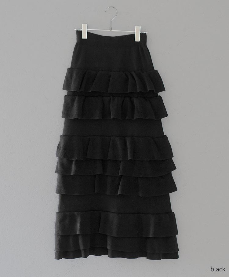 knit tiered skirt