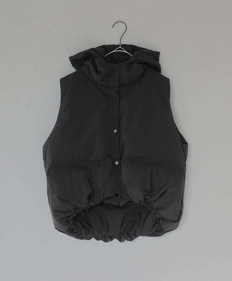 hoodie down vest　AK073