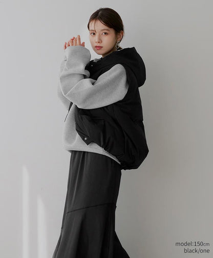 hoodie down vest